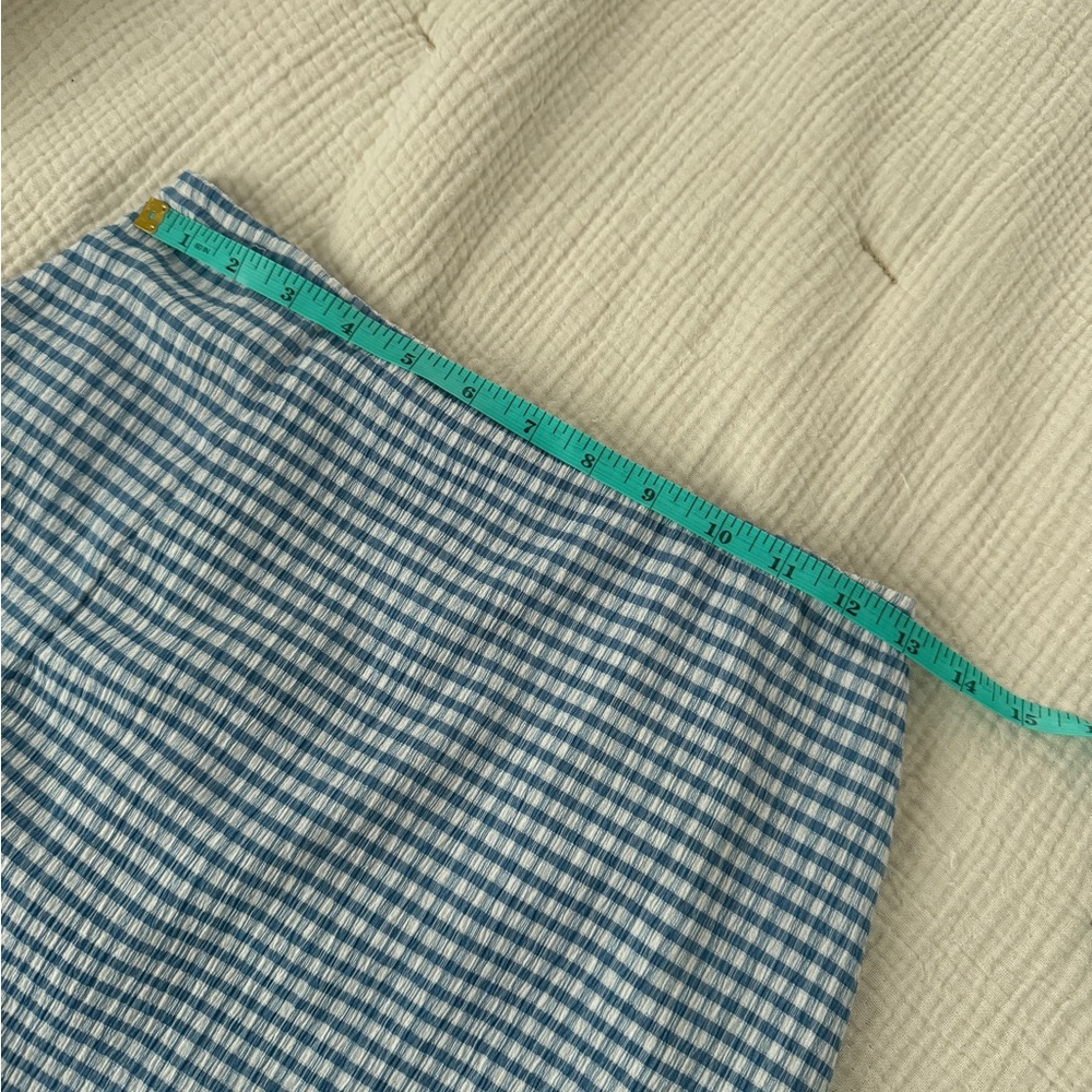 Lisa Says Gah Sisi Blue Gingham Mini Skirt - Picture 7 of 8
